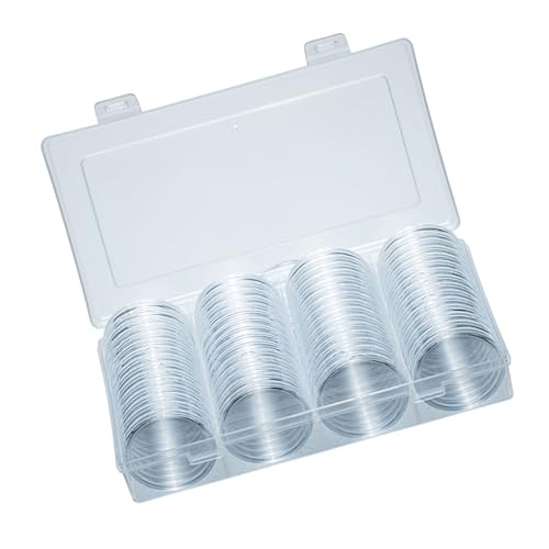 Estuche para monedas transparente de 60 piezas 40mm miniatura 5