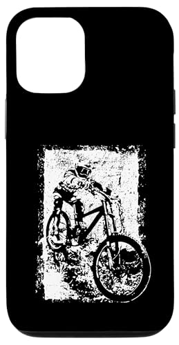 BMX �}�E���e���o�C�N �_�E���q�� �O�����W �V���G�b�g �X�}�z�P�[�X iPhone 12/12 Pro �p