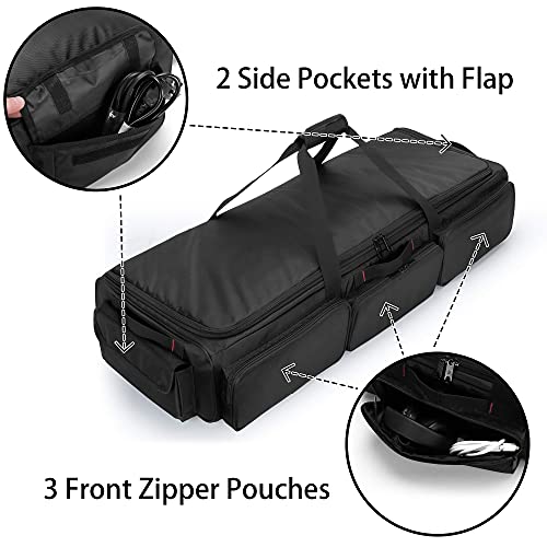 SAMDEW Underseat Storage Bag Fit for SuperCrew Cab, Truck Under Seat Organizer with 4 Detachable Inner Dividers & Anti-slip Bottom for Full Size Trucks, Black - Thumbnail 5