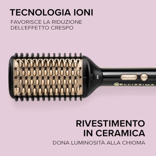 Bellissima Imetec - Spazzola Riscaldata Magic Shine-nero, Oro - 4