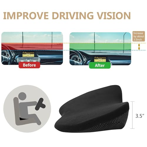 Image of Livtribe Car Seat Cushion - Memory Foam Car Seat Pad - Sciatica & Lower Back Pain Relief - Car Seat Cushions for Driving - Road Trip Essentials for Drivers(Classic Black)