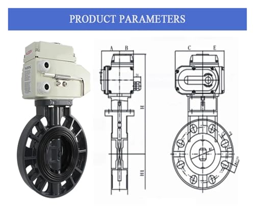 Papillon électrique UPVC DN65 pour automatisation réseau eau 24V