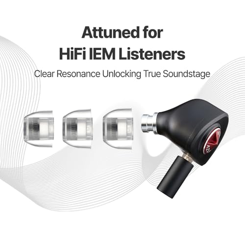 Image of AZLA Mithryl IEM Ear Tips, Stainless Steel Core Earbud Replacement Tips | Compatible with HiFi IEMs, Spacious Sound Stage, Deep Bass, Clear Highs, Not for TWS