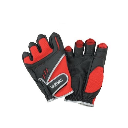 VARIVAS フィッシンググローブ ストレッチフィット 5 M レッド VAG-08