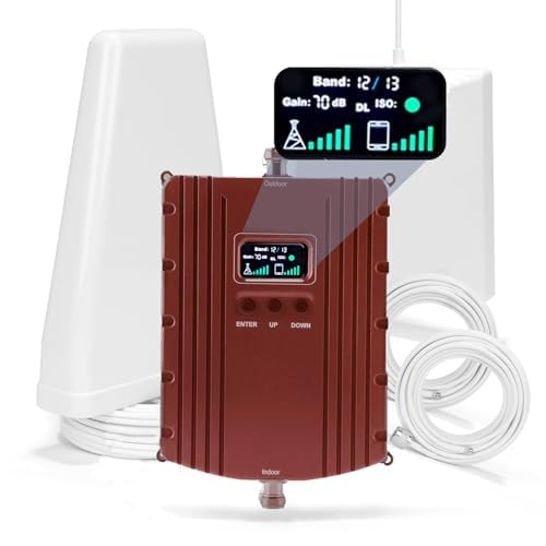 Image of Cell Phone Signal Booster for Home & Office,Up to 8000Sq Ft,Cell Phone Signal Booster for Band 2 /25 / 4 /66 / 5 /12 / 17 /13 with All U.S. Carriers,Boosts 5G 4G LTE, FCC Approved Cell Booster