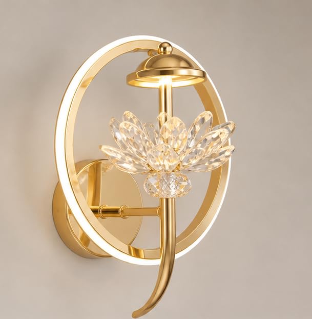 Image of blissbells Crystal Wall Light, LED Decorative Sconce (Lotus wall Sconce)