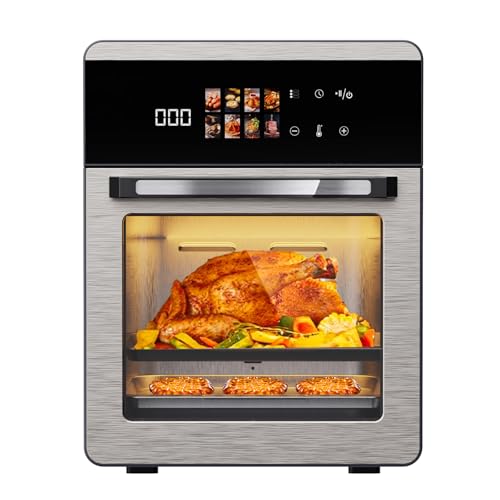 Image of 18QT Large Air Fryer Oven with Touch Screen Display, 10-in-1 Air Fry, Roast, Bake, Broil, Dry, Frozen, Proof Combo with Window, Family-Size, Multi-Function, Healthy Cooking 120V