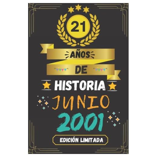CUADERNO, 21 AÑOS DE HISTORIA JUNIO 2001 EDICIÓN LIMITADA: Regalo de 21 cumpleaños para mujeres y hombres, ideas de 21 cumpleaños... un cumpleaños... ... regalo de 21 cumpleaños para él/ella.