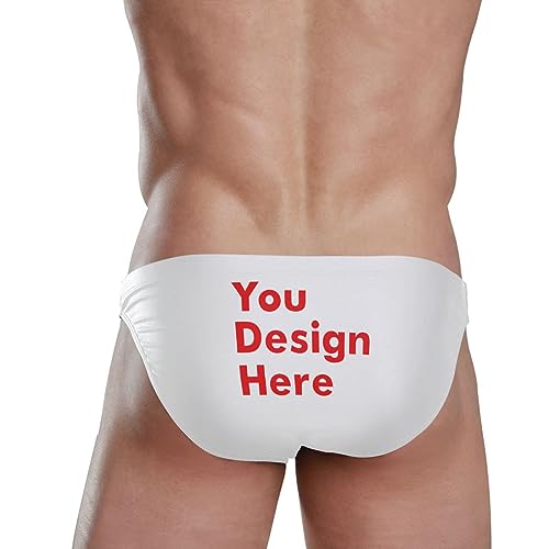 Custom Personalized Mens Sexy Swim Briefs Swimwear Bikini Swimsuit XL4