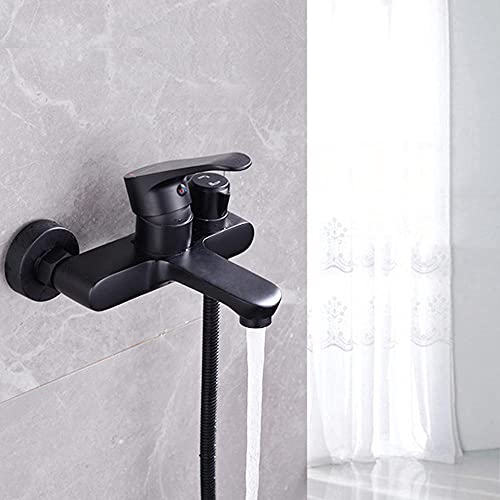Robinet de baignoire mitigeur noir eau chaude et froide