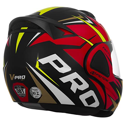 CAPACETE ESCAMOTEÁVEL PRO TORK V-PRO JET FACTOR FOSCO VERMELHO TAM. 60