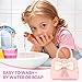 Kids Real Makeup Kit for Girls - 18Pcs Non-Toxic Washable Make Up Toys with Initial Toddler Purse - Personalized Birthday Gifts for Age 3 4 5 6 7 8 9 10 Years Old Girls Vanity Set - A