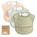 KeaBabies 3er-Pack Lätzchen Baby Wasserdicht zum Essen – Leichtes Baby Latzchen mit Auffangschale, Schmutzabweisend Babylätzchen Abwaschbar, Fütterlätzchen für Babys, Jungen, Mädchen (Bloom)