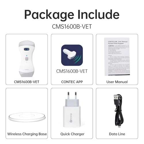 Contec 20230927CMS1600B-VET Veterinary Color Doppler Ultrasound Machine Handheld Convex & Linear Probe For Animals Pet thumb #3