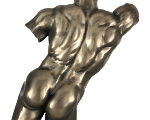 Bronze Finish Nude Male Backside Plaque Wall Decor Erotic Art #TOP2
