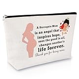 Surrogate Mom Gift Surrogacy Gifts for Women Makeup Bag Surrogate Mom Appreciation Gift Pregnancy Gift Cosmetic Bag Thank You Gift for Mother Birthday Christmas Gift Zipper Travel Cosmetic Pouch