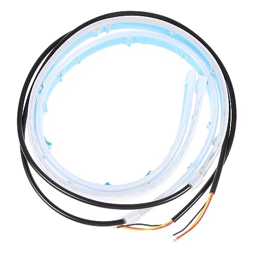 Mikinona Tira Flexible Para Faros Delanteros Led 2 Piezas 12v Blanco y Amarillo Para Automóvil Suv Furgoneta Camión Uso Exterior Señalización Diurna