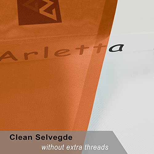 Image of OWENIE Sheer Curtains 63 inch Length 2 Panels Set, Rod Pocket Voile Fimly Sheer Drapes for Living Room /Bedroom, 2pcs, Each 42 inch W x 63 inch L, Orange