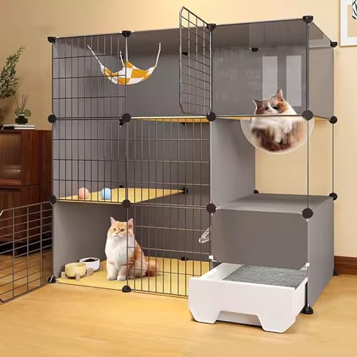 Design capsule spatiale pour grand parc à jeux et cage pour chats