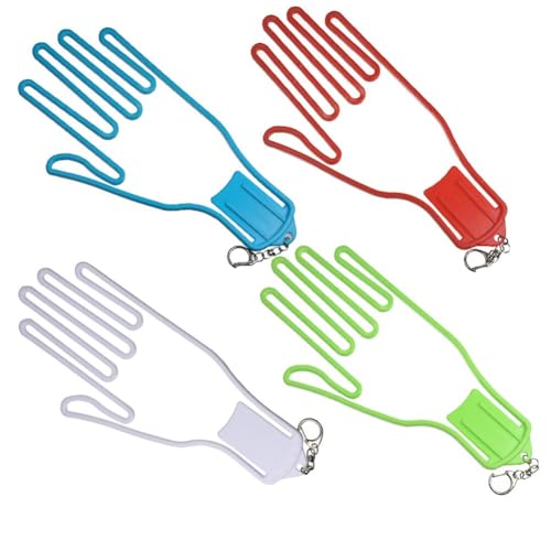 Plastic Glove Rack for Golfers, Glove Stretcher and Hanger with Exquisite Hand Shape Design, Sports Glove Shaper for Drying and Maintaining(White)