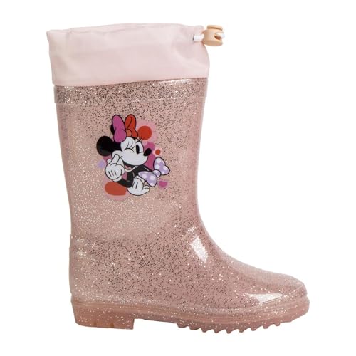 CERDÁ LIFE'S LITTLE MOMENTS Botas Lluvia Minnie de PVC para niñas Calzado Impermeable Oficial, cómodo y Resistente, Unisex, 28 EU