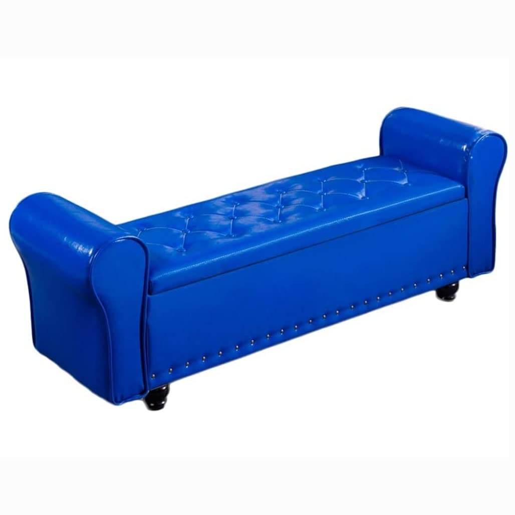 Banc de rangement en cuir pour ranger l'entrée et le salon