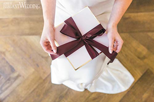 Yama Solid Grosgrain Ribbon 1 1/2 Inch 50 Yards For Gift Package Wrapping Floral Design Crafting Party Wedding Decorations, Burgundy #TOP4