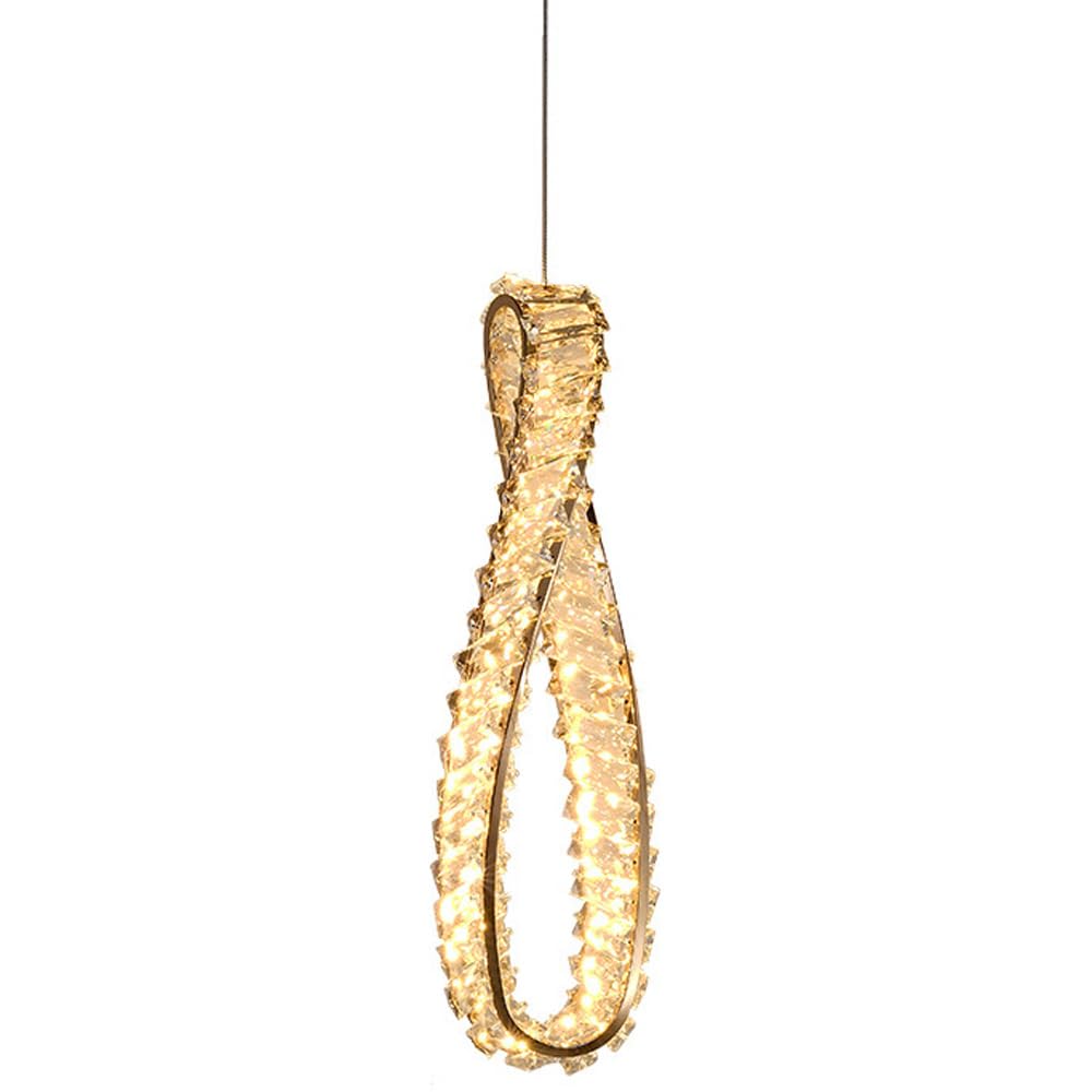 Lustre suspendu LED en cristal pour un éclairage de luxe au salon