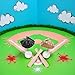 1/12 Scale Miniature Baseball Set (Bat, Glove and Ball),Black Cake Toppers and Dollhouse Accessories,Mini Sports Decor for Desktop Display, DIY Crafts and Collectible Figurines