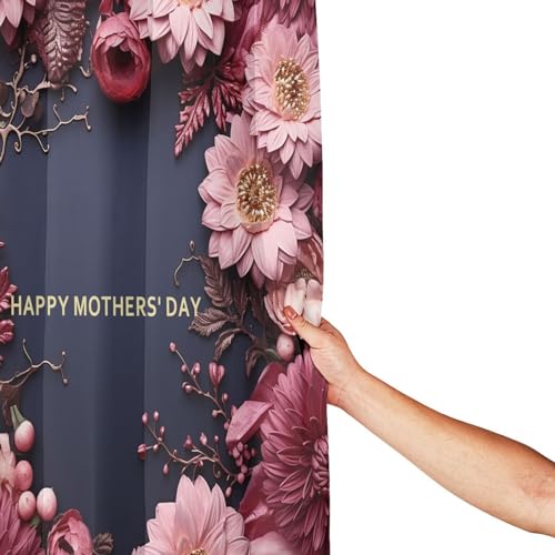 Rideaux de douche en polyester lavable BONDIJ 183x183cm floral