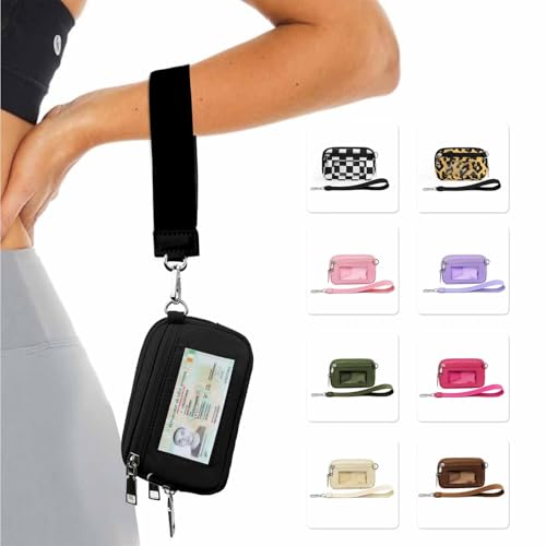 The Iris' Wallet 2nd Gen, The Iris Pouch Wristlet Zip Card Case with ID Window, Wristlet Wallets Nylon Quilted Wallet 6