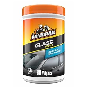 Armor All Car Glass Wipes by Armor All, Auto Glass Cleaner for Film and Grime, 90 Count