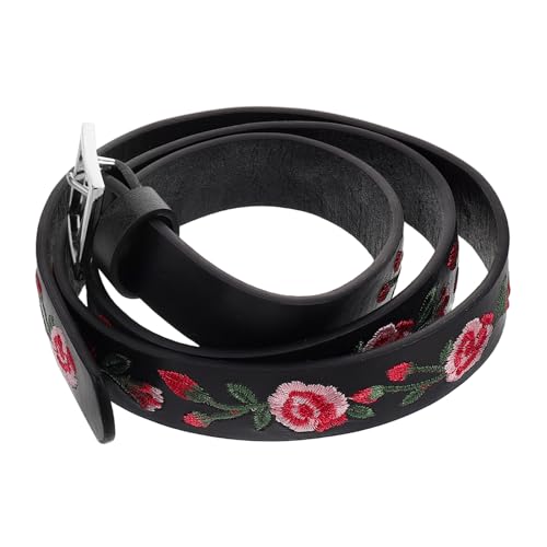 Floral Embroidered Waist Belt Adjustable Design Vintage Pattern for Jeans and Fashion Accessories for Women