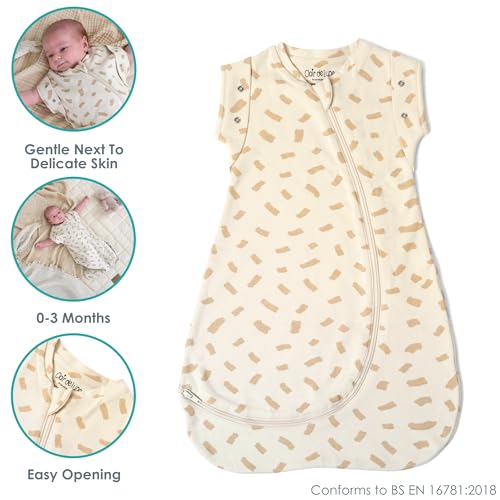 Clair de Lune Little Dreamers Luxury Organic Swaddle Bag (0-3 Months), Cream, 75 x 44 cm - Image 3