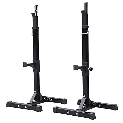 Rack sentadilla Ajustable Soporte Barra musculacion Pesas Estante Squat Rack para Abdominales y Espalda,MAX 200Kg