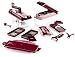Produktbild Genius Nicer Dicer Plus inkl. Nicer Twist | Rubin-Rot | 21 Teile | Schneiden | Reiben | Hobeln | Mixen | Würfeln | Obst und Gemüseschneider | Bekannt aus TV | NEU