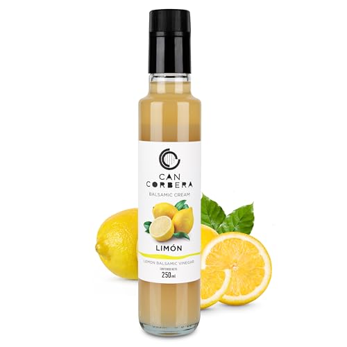 CAN CORBERA Balsámica - Balsamico Gourmet Essig Creme (1 x 250ml) (250ml (1er Pack), Cream Balsamica de Limon - Zitrone)