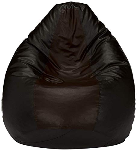 14% OFF on Amazon Brand - Solimo Bean Bag Cover with or Without Beans (Black and Brown)