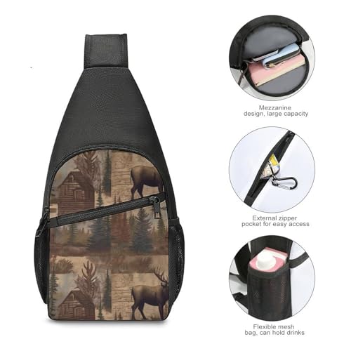 Morrales tipo sling para senderismo y uso casual miniatura 5