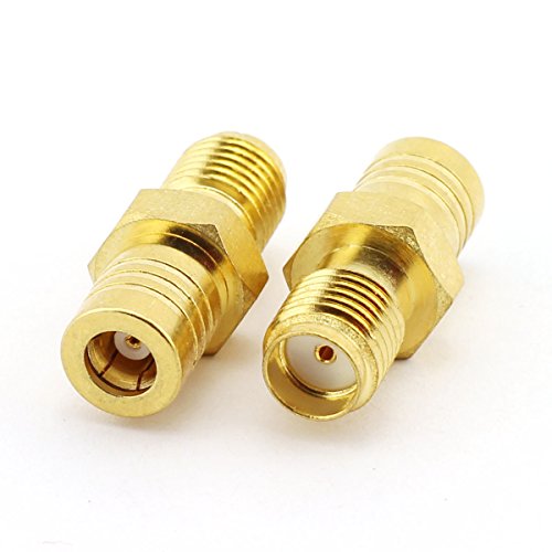 Maxmoral 2PCS SMA Female to SMB Female Connector RF Coax Coaxial Adapter