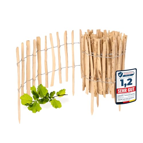 Garronda Cloture Jardin Exterieur à Planter en noisetier, clôture Jardin, clôture Bois, Bordure en Bois, ganivelle de Potager Exterieur GD-0156 Lot de 1...