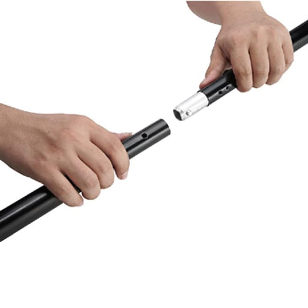 Sistema di sfondo fotografico con sfondo in cotone, 600 x 300 cm, nero, treppiede in alluminio regolabile in altezza 75-210 cm, pieghevole, portatile, opaco, antipiega, per foto e video