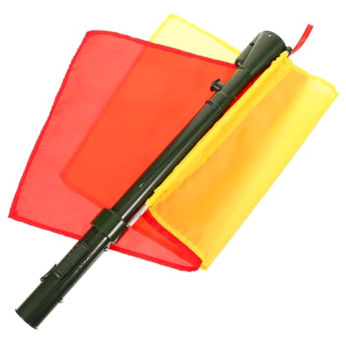INOOMP Referee for Sports Lightweight High Visibility Waving Signal Flags for Soccer Football and for Conducting and Training