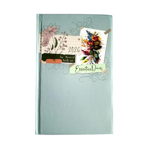 Image of TULMAN 2026 Diary Hardcover Design Everyday Notebooks (22x14 cm), Best for Study Planner, Personal Journal, Business Planning & Stationery Lovers - dusty blue-green
