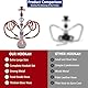 Shisha Komplettset mit 4 Schläuchen, 22’’ Großes Shisha Kit für bis zu 4 Personen mit allem inklusive, Keramikschüssel | Premium-Schlauch| Schöne Glasvase (Rot Q1)