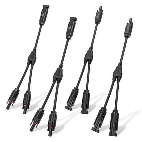 ECO-WORTHY 2 Pair 30A Solar Y-Branch PV Adapter Cable