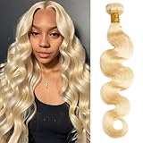613 Blonde Bundles Human Hair Body Wave Single Bundle 22 Inch 12A Grade 100% Unprocessed Human Hair Brazilian Virgin Hair Weave 613 Body Wave Bundles Machine Double Weft 100G
