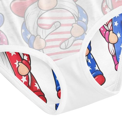 Cotton Girls Underwear Toddlers Cute Gnomes USA Patriotic Panties for Girl Bright Briefs Girls Undies 2t 5
