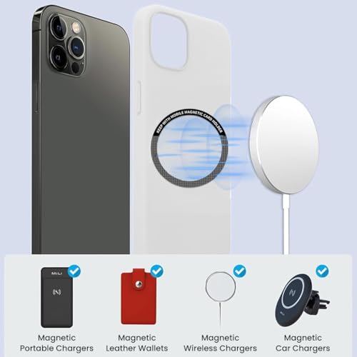 Image of ZORBES 6Pcs Magnetic Alignment Rings, 55mm Dia Slim Adhesive Magnetic Rings, Mag Safe-Compatible, Adhesive Magnet Rings for Phone Grip, Phone Holder