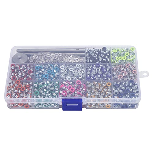 AKLOSIPY Kit Métallique Vibrant avec Outil de Punch pour la Perforation du Vêtement de Bricolage -dans une Boîte de Rangement pour les Projets d'artisanat